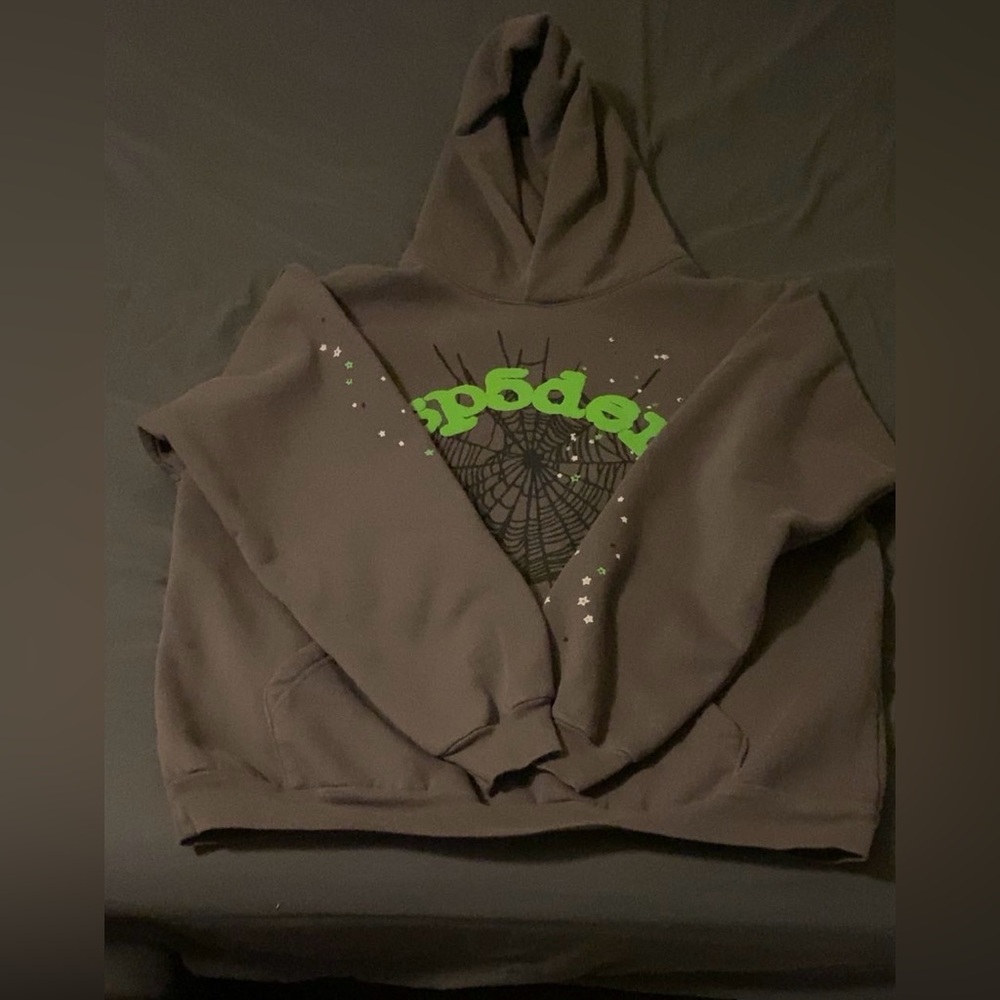 Sp5der Wait Web Hoodie ‘Slate Grey’